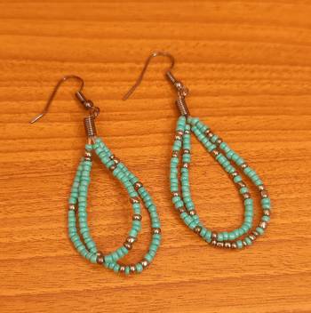Turquoise hoops 1