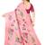 gajari colour art silk printed saree with blouse