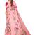 gajari colour art silk printed saree with blouse