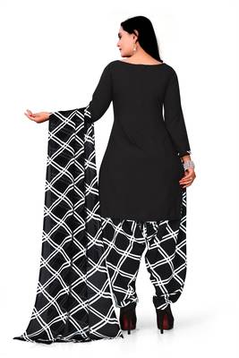 Black printed crepe salwar 2