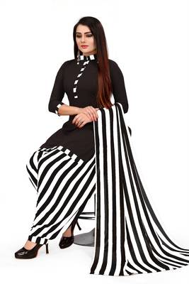 Black printed crepe salwar 3