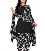 Black printed crepe salwar