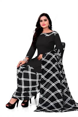 Black printed crepe salwar 2