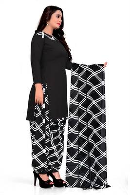 Black printed crepe salwar 3