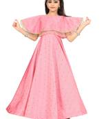 Kids Peach Long Gown For Girls