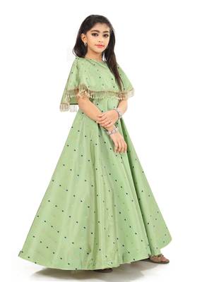 Kids Pista Festival Wear Gown Dress For  Girls 3