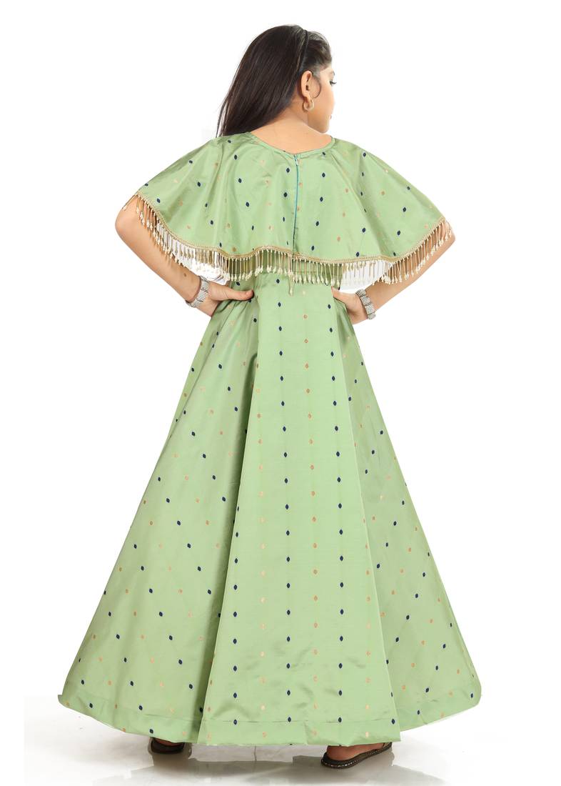 Kids Pista Festival Wear Gown Dress For  Girls