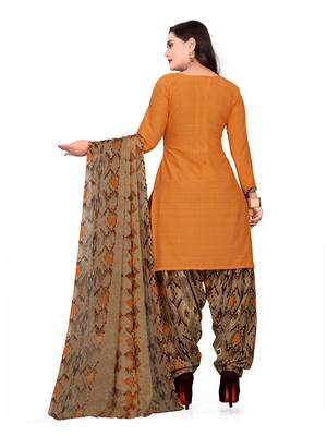 Light-brown printed crepe salwar 2