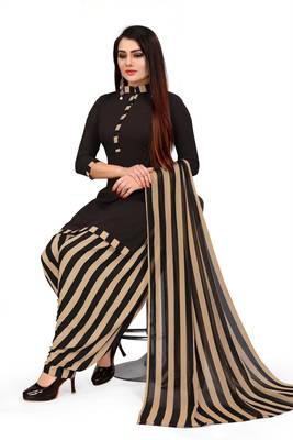 Black printed crepe salwar 3