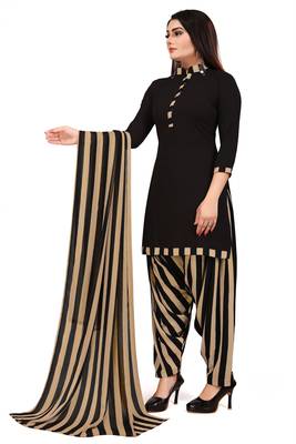 Black printed crepe salwar 4