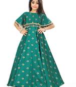 Kids Green Wedding Wear Gown For Girls