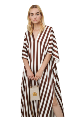 JSDC Striped Printed Ankle Length Satin Silk Kaftan For Women 3