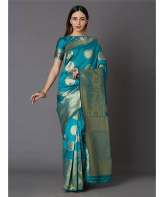 FIROJI  Kanjeevaram Jacquard  Saree With Blouse 1