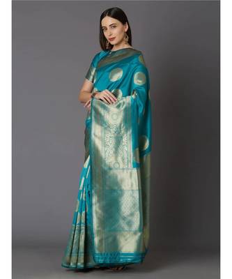 FIROJI  Kanjeevaram Jacquard  Saree With Blouse 3