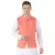 Orange plain viscose nehru-jacket