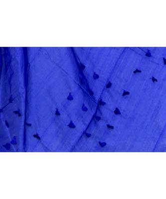 Cotton silk Handloom Pompom Palu  saree with blouse piece 2