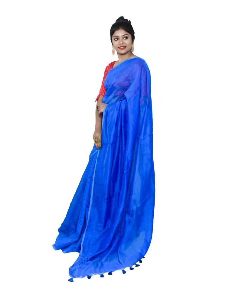 Cotton silk Handloom saree with blouse piece