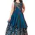 New Kids Blue Embroidery N Golden foil Satin redaymade Festive Gown Dress for Girls