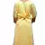 White Button Girls Lime yellow Chanderi Silk Embroidery readymade salwar with palazzo suit set
