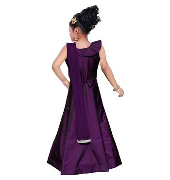 White button New Kids Ribbin Work Gown for Girls Maxi Dress for Girls 2