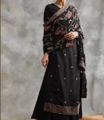 Black sequins faux georgette salwar