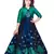 New Digital Printed Art Silk Jacket Style Gown for Girls Maxi Dress