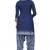 Blue printed crepe salwar