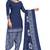 Blue printed crepe salwar