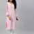 Ada Hand Embroidered Onion Pink Georgette Lucknowi Chikankari Kurta With Slip - A186499
