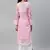 Ada Hand Embroidered Onion Pink Georgette Lucknowi Chikankari Kurta With Slip - A186499