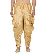 plain golden banarasi silk dhotis