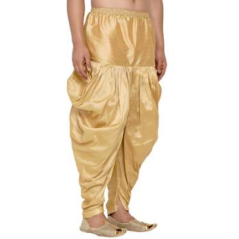 plain golden banarasi silk dhotis 2