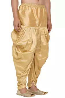 plain golden banarasi silk dhotis