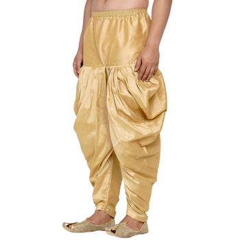 plain golden banarasi silk dhotis 3