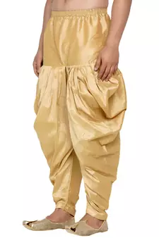 plain golden banarasi silk dhotis