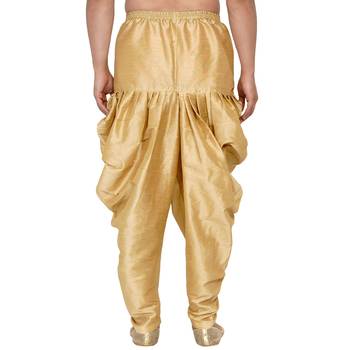 plain golden banarasi silk dhotis 4