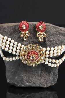 Red necklace-sets