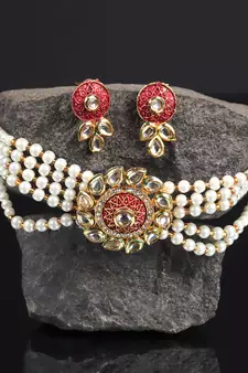 Red necklace-sets