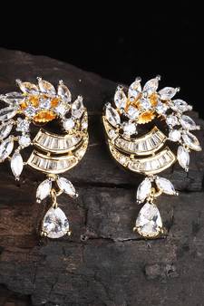 White earrings