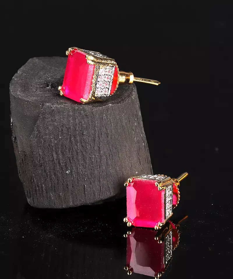 Red earrings