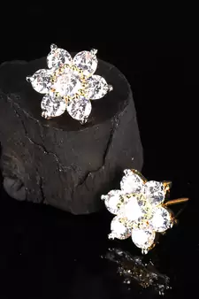 White earrings