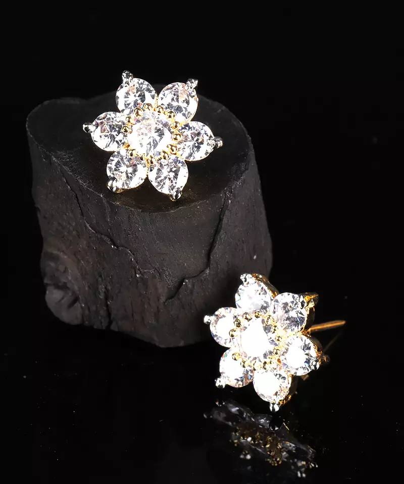 White earrings