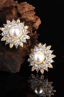 White earrings
