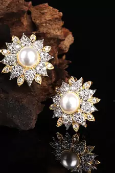 White earrings