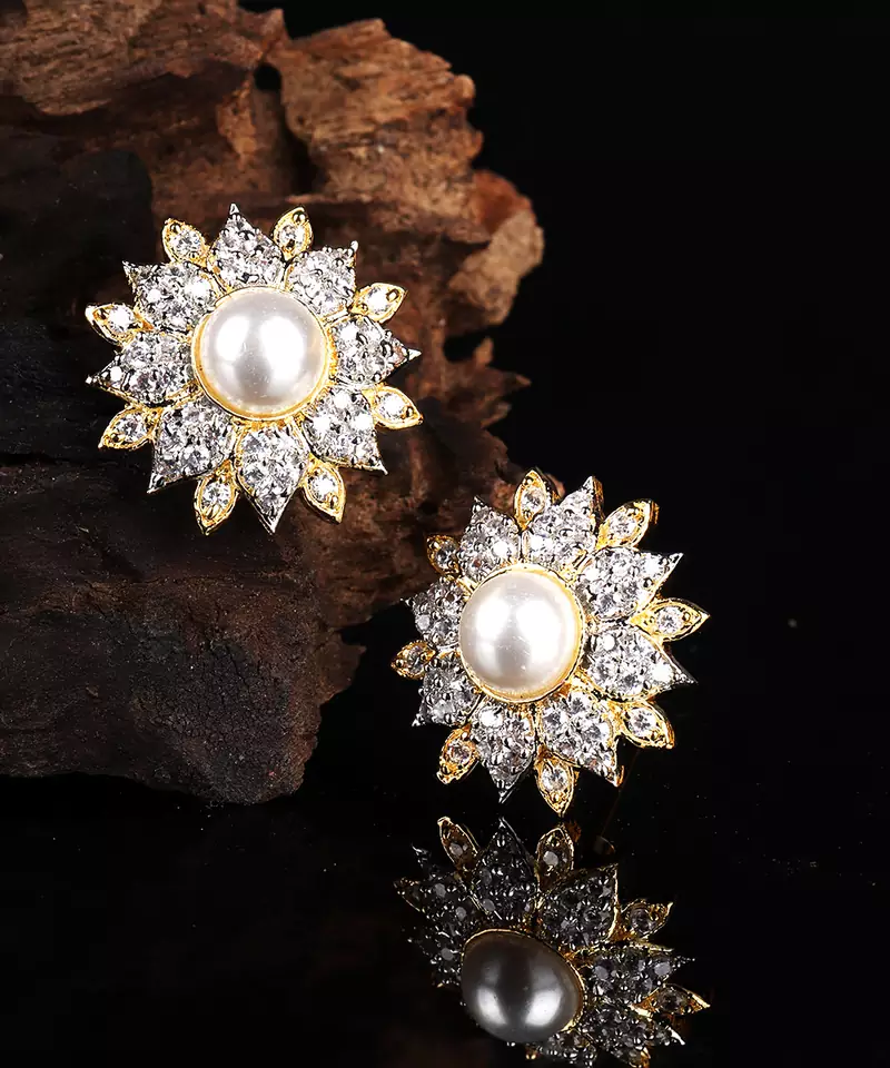 White earrings