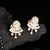 Gold plated American Diamonds Beaded Mangalsutra With Earrings