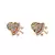 Gold plated American Diamonds Beaded Mangalsutra With Earrings