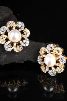 White earrings