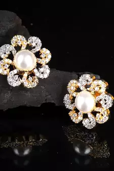 White earrings