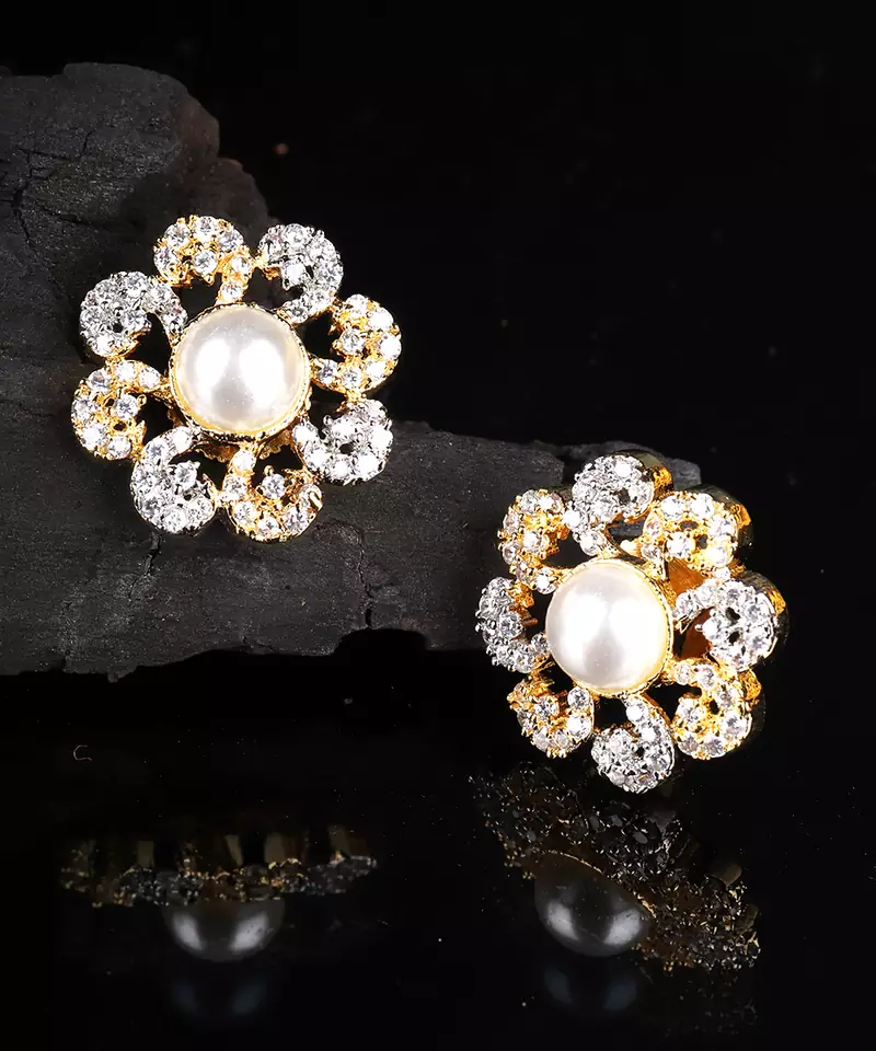 White earrings